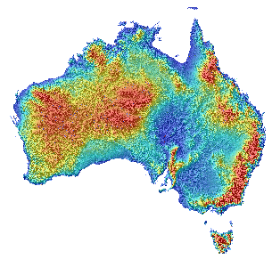 9 second DEM of Australia