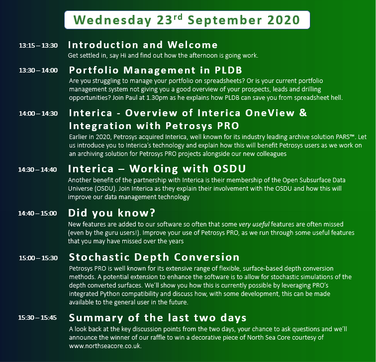 Petrosys User Group Agenda