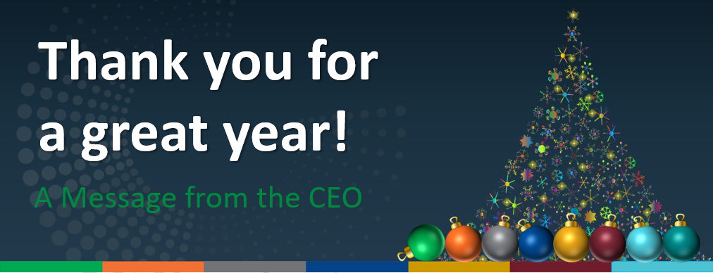 CEO Message: Thank you for a great year!