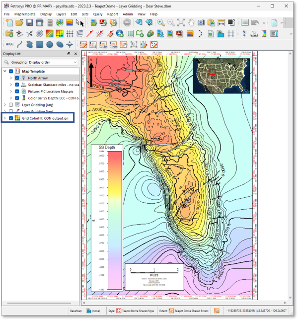 Layer gridding in Petrosys PRO