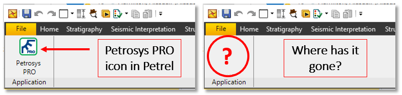 Petrosys PRO icon in Petrel