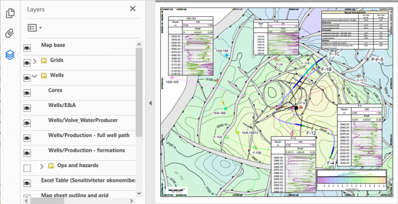 Petrosys PRO PDF layer map