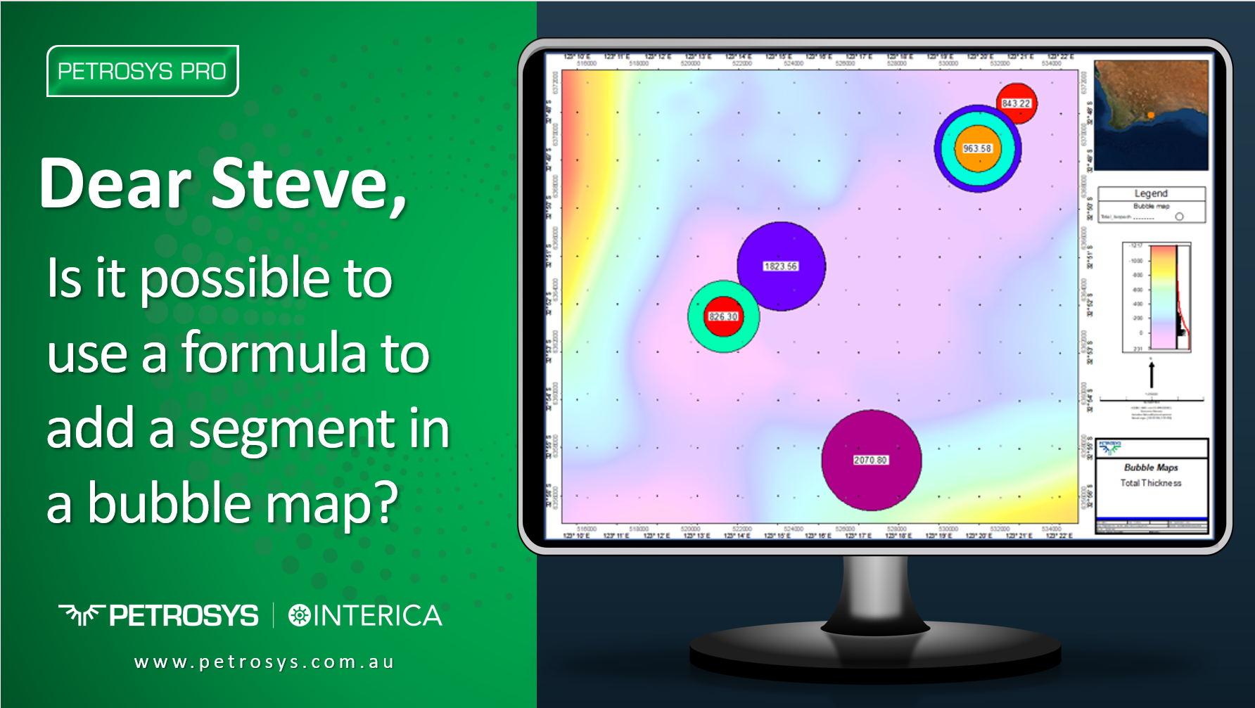 Bubble Maps in Petrosys PRO