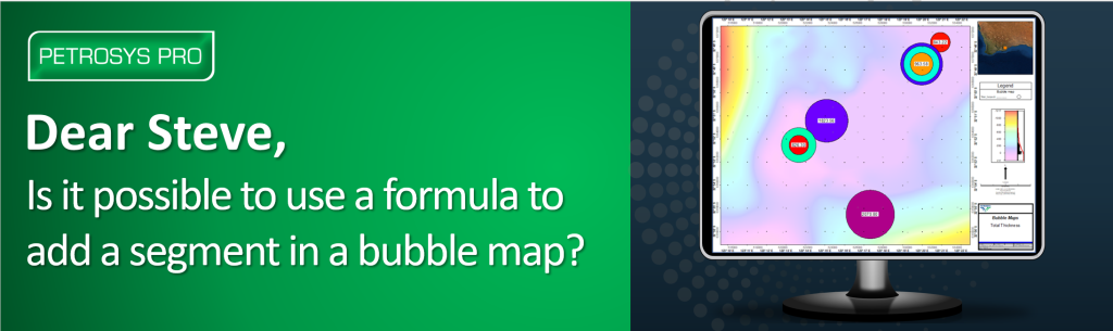 Using formulas to add segments in bubble maps