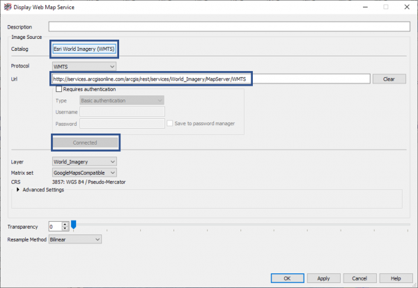 display web map service