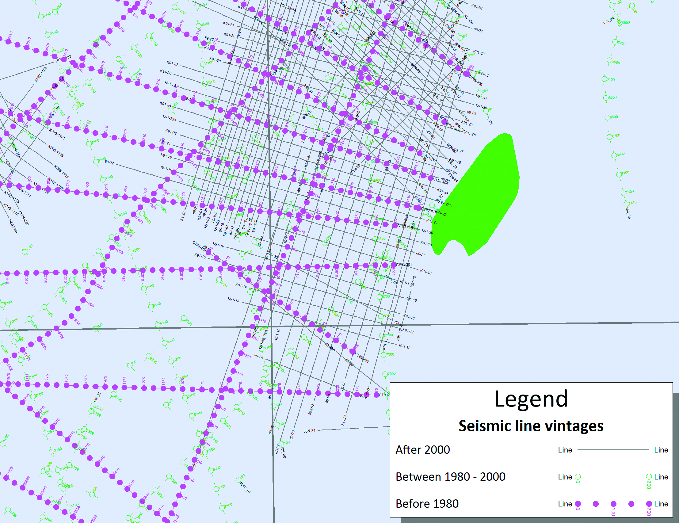 In conjunction with direct connections to popular seismic applications and Petrosys’ established master storage of seismic navigation, Petrosys sets an industry standard for mapping of historical seismic data.