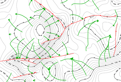 Orthocontours help analyse potential flow paths.