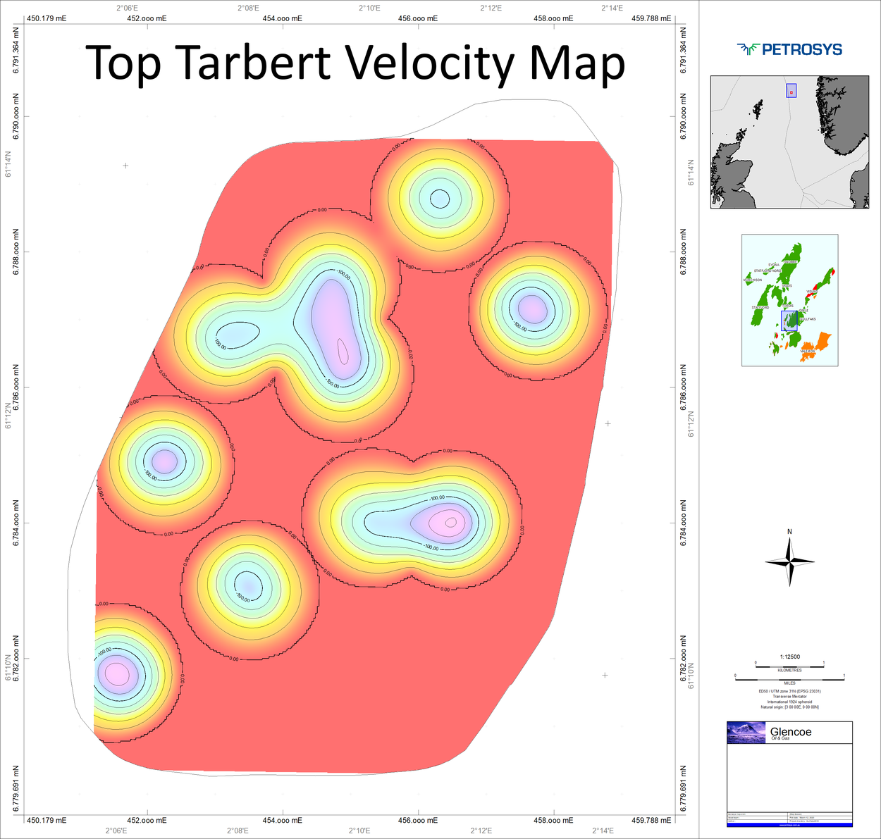 Petrosys PRO Top Tarbert Velocity Map
