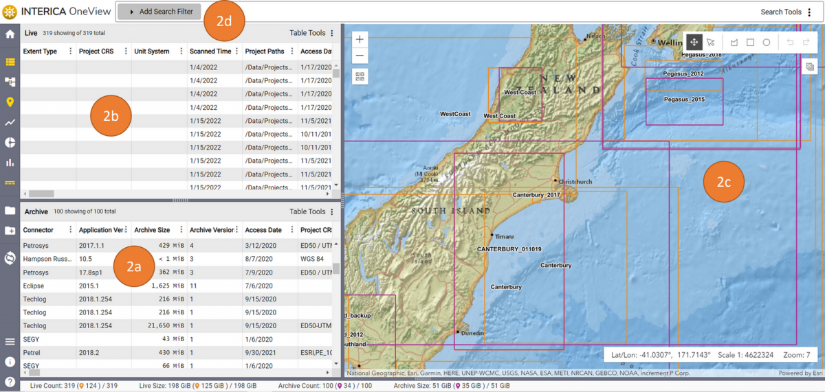 Retrieval of archived Petrel projects in Interica OneView