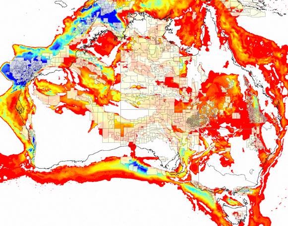 Sediment thickness image