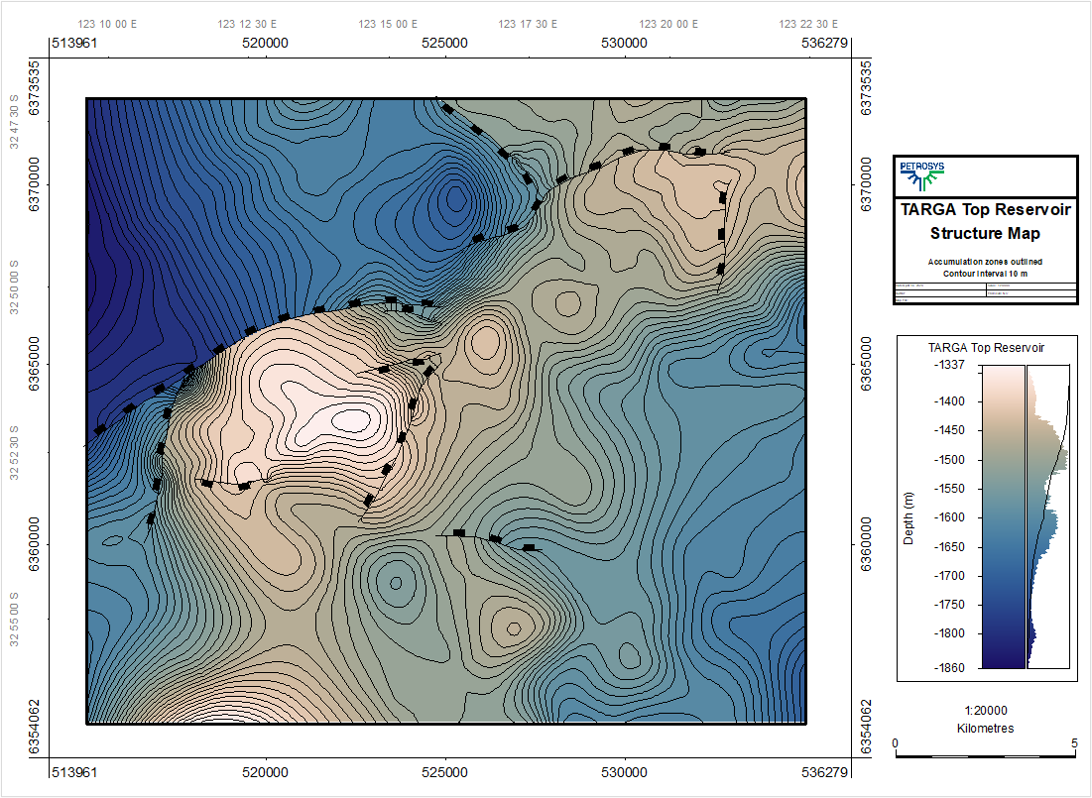 TARGA Top Reservoir Structure Map